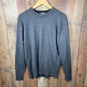 Smartwool Merino Wool Blend Crew Neck Sweater Men's Large Gray Preppy Gorpcore